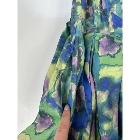 Aureta Dress Womens Small Piper Mini Fit & Flare Corset Multicolored Watercolor - Picture 7 of 8